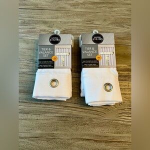 WhiteTier & Valance Curtain Sets
